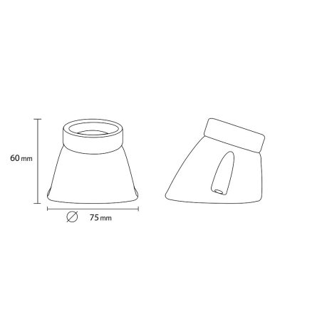 Lampe en porcelaine E27 noir