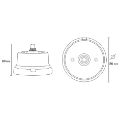 Drucktaster für Klingel aus weißem Porzellan 2