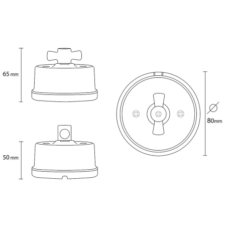 Invertitore rotativo in porcellana bianca - Accessori di design