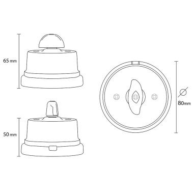 Inverseur rotatif en porcelaine blanc - Accessoires en porcelaine pour l’éclairage