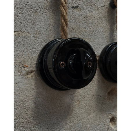 Invertidor giratorio de porcelana negro - Accesorios de iluminación en porcelana