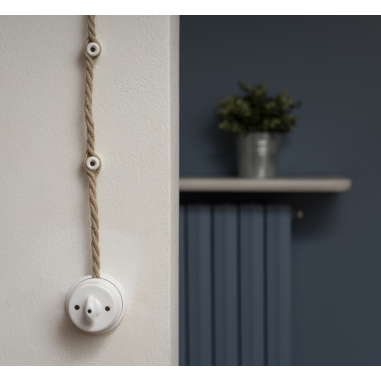 Inverseur rotatif en porcelaine blanc - Accessoires en porcelaine pour l’éclairage