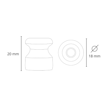 Isolateur en porcelaine blanc - Installations apparentes vintage