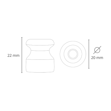 ISOLATORE IN PORCELLANA BIANCO - Accessori illuminazione vintage