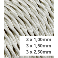 cavi intrecciati a vista
cavi elettrici intrecciati a vista
cavi trecciati rivestiti in tessuto