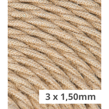CÂBLE TEXTILE TORSADÉ POUR INSTALLATIONS JUTE TR415