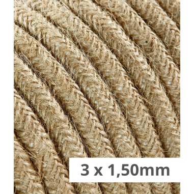 CÂBLE TEXTILE ROND 3x1,50 JUTE TO415