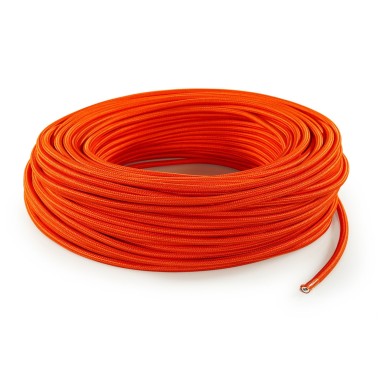 Cable eléctrico redondo revestido de tela de color naranja