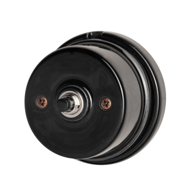 BOUTON POUR SONNETTE EN PORCELAINE NOIRE