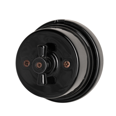 INVERSEUR ROTATIF AVEC BOUTON EN PORCELAINE NOIR