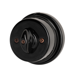 Invertitore rotativo in porcellana nero - Accessori illuminazione in porcellana