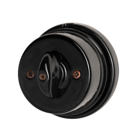 Inverseur rotatif en porcelaine noir - Accessoires en porcelaine pour l’éclairage