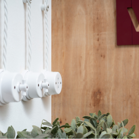 Interruttore/Deviatore rotativo in porcellana bianca - Accessori di design