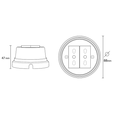 Prise en porcelaine blanche - éclairage vintage