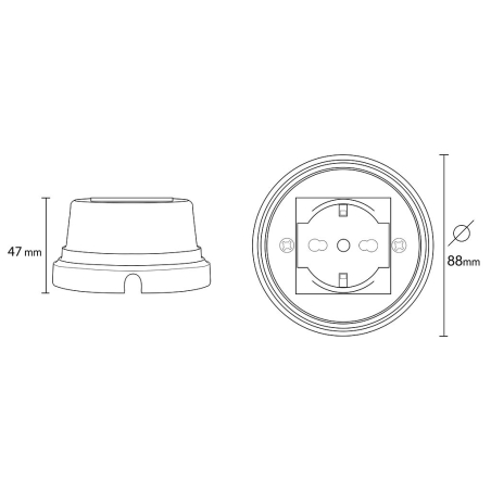 Prise en porcelaine blanche - éclairage vintage