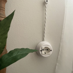 Prise en porcelaine blanche - éclairage vintage 2