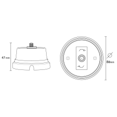 Prise coaxiale Tv en porcelaine blanche - éclairage vintage 2