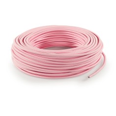 Cable eléctrico redondo revestido de tela de color rosa 2