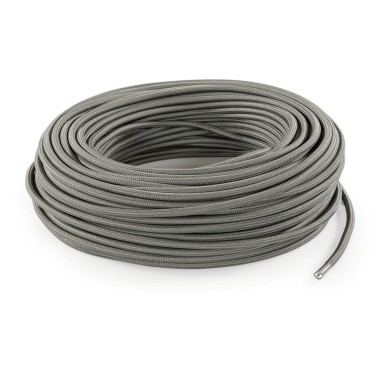 Câble électrique rond gainé de tissu coloré souris