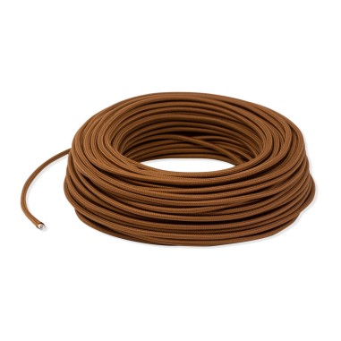 Cavo elettrico tondo rivestito in tessuto colorato cuoio