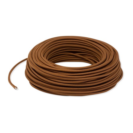 Cavo elettrico tondo rivestito in tessuto colorato cuoio
