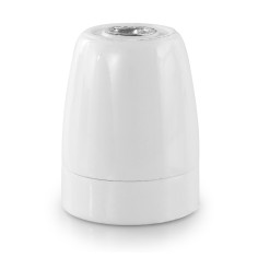 Portalámparas E27 de porcelana blanca 2