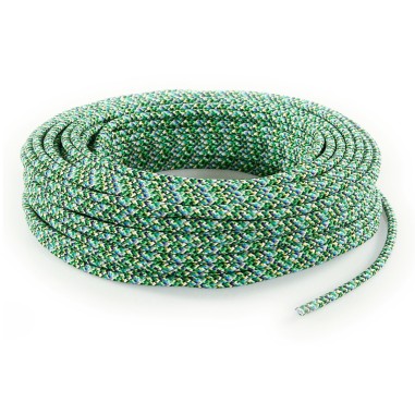 Cavo elettrico tondo rivestito in tessuto colorato