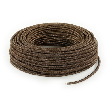 Câble électrique rond gainé de tissu coloré