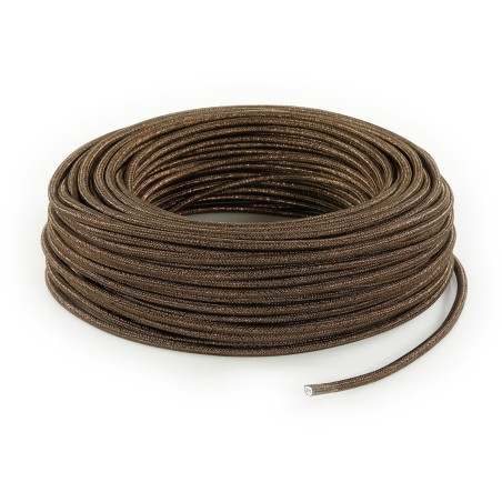 Câble électrique rond gainé de tissu coloré