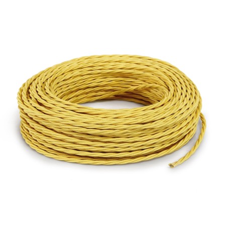 CAVO TESSILE TRECCIATO GIALLO