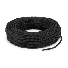 CABLE TEXTIL TRENZADO NEGRO 2