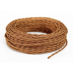 Geflochtenes, textilummanteltes Elektrokabel in Whisky 2