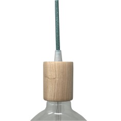 Portalampada cilindrico in legno verniciabile