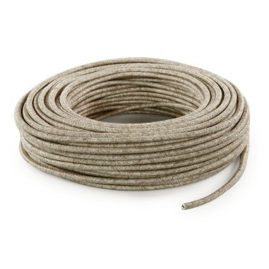 CABLE TEXTIL REDONDO CANVAS BEIGE