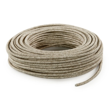 CABLE TEXTIL REDONDO CANVAS BEIGE