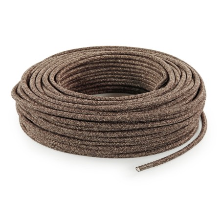 CAVO TESSILE TONDO CANVAS MARRONE