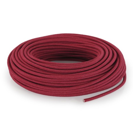 Câble électrique rond gainé de tissu fil brut