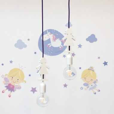 câbles textiles violet