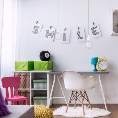 Câble électrique rond gainé de tissu coloré kiwi