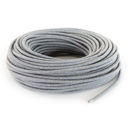 Câble électrique rond gainé de tissu fil brut