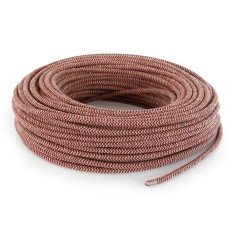 Cable eléctrico redondo recubierto de tela de hilo crudo de color 2