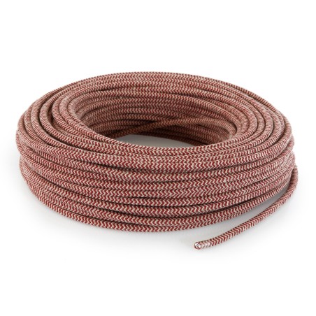 Cavo elettrico tondo rivestito in tessuto filato grezzo colorato