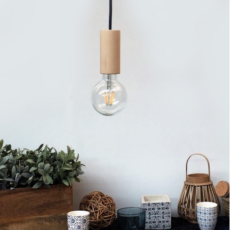 Douille cylindrique en bois à peindre ou à vernir 50x110 mm