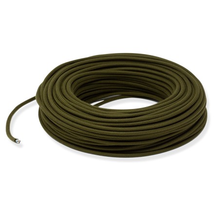 Câble électrique rond gainé de tissu fil brut coloré