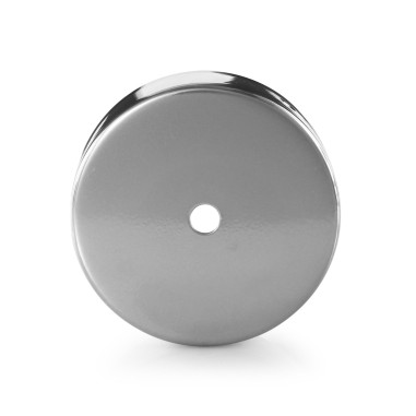 Rosetón redondo de metal cromado
