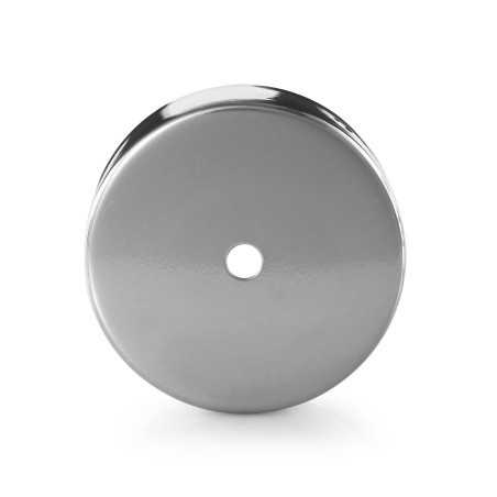 Rosetón redondo de metal cromado