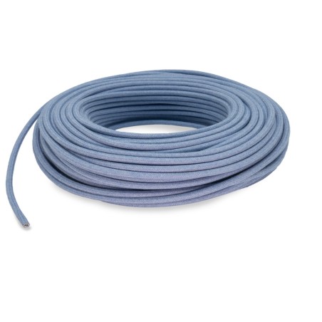 Câble électrique rond gainé de tissu fil brut