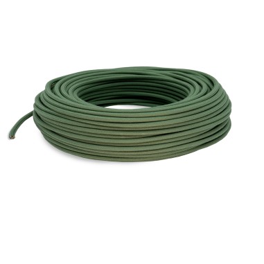 Câble électrique rond gainé de tissu fil brut coloré