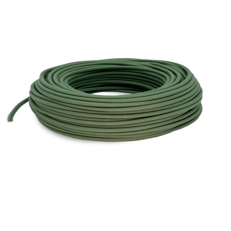 Câble électrique rond gainé de tissu fil brut coloré