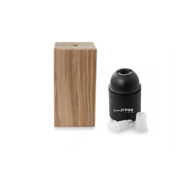 Lampenfassung aus lackierbarem Holz